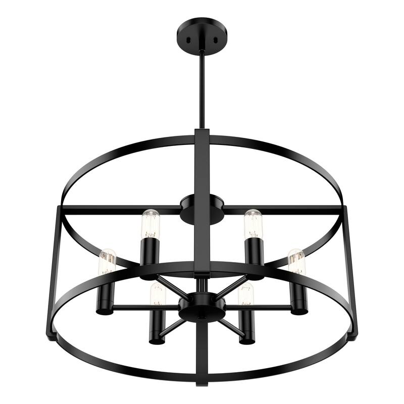 Hunter Astwood 26" 6 Light Chandelier, Dining Room, Kitchen, Cage - Art-Deco, Transitional, Contemporary