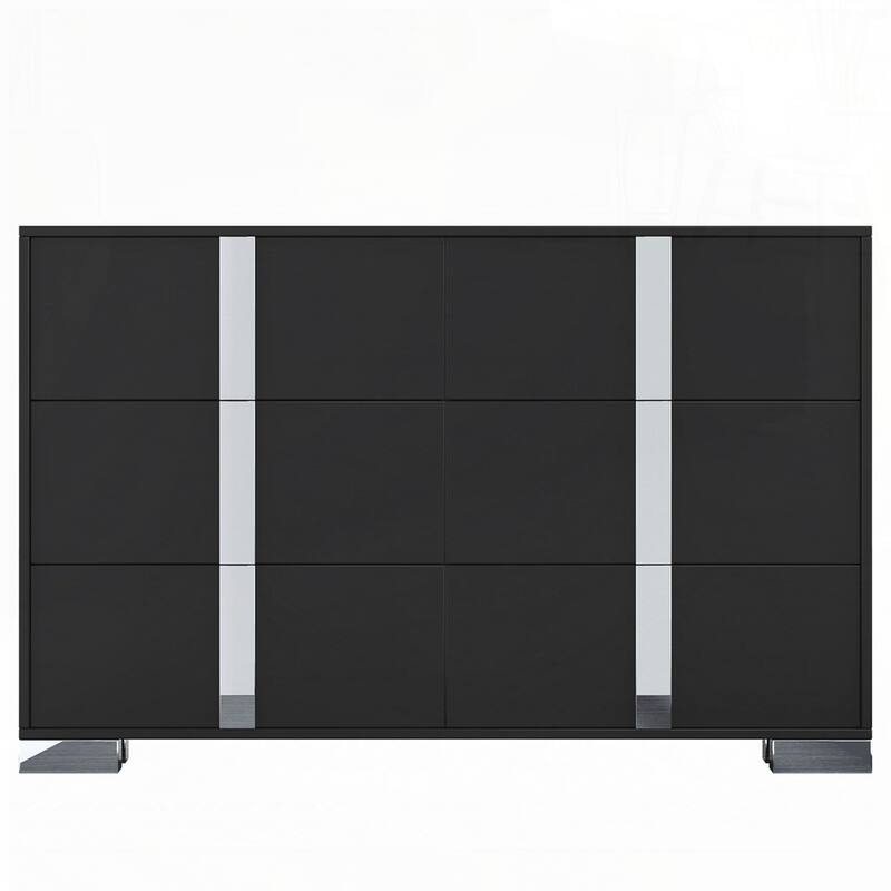 Elegant 6 Drawers Dresser and Two Nightstands