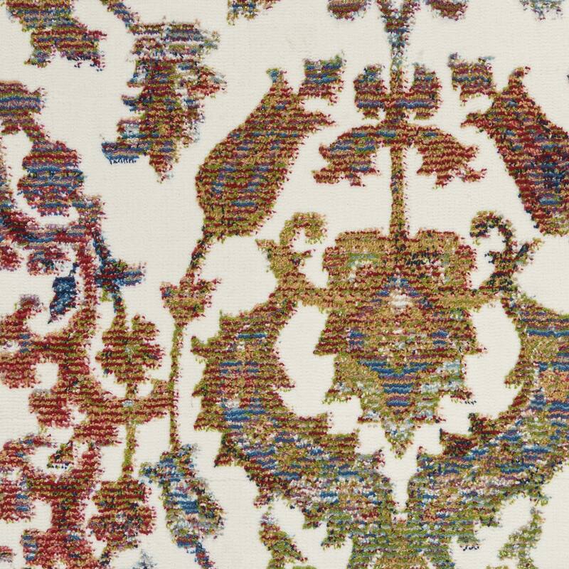 Kaga Power Loomed Distressed Floral Traditional Non Skid Area Rug By HomeRoots - 48' X '24' X '0.5