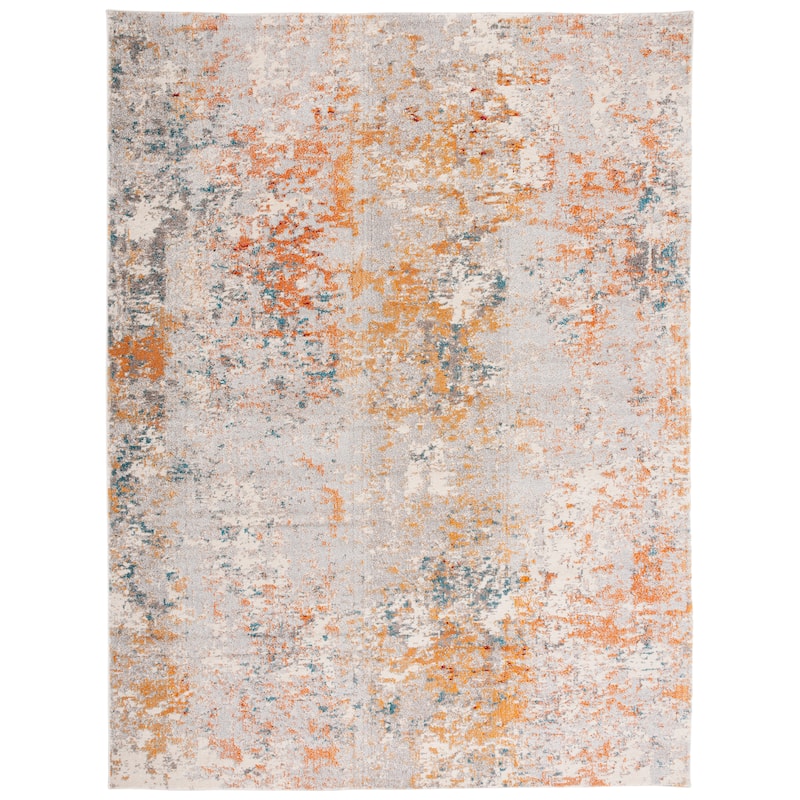 SAFAVIEH Madison Lita Modern Abstract Rug - 10' x 14' - Ivory/Orange