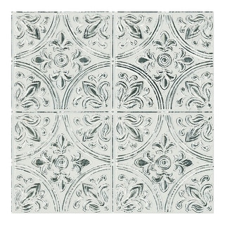InHome Chelsea Antique White Peel & Stick Tin Tiles