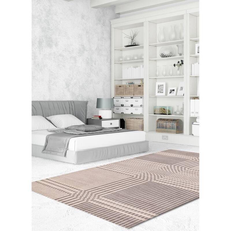 ECARPETGALLERY Hand-knotted Tangier Light Grey Wool Rug - 5'0 x 8'0