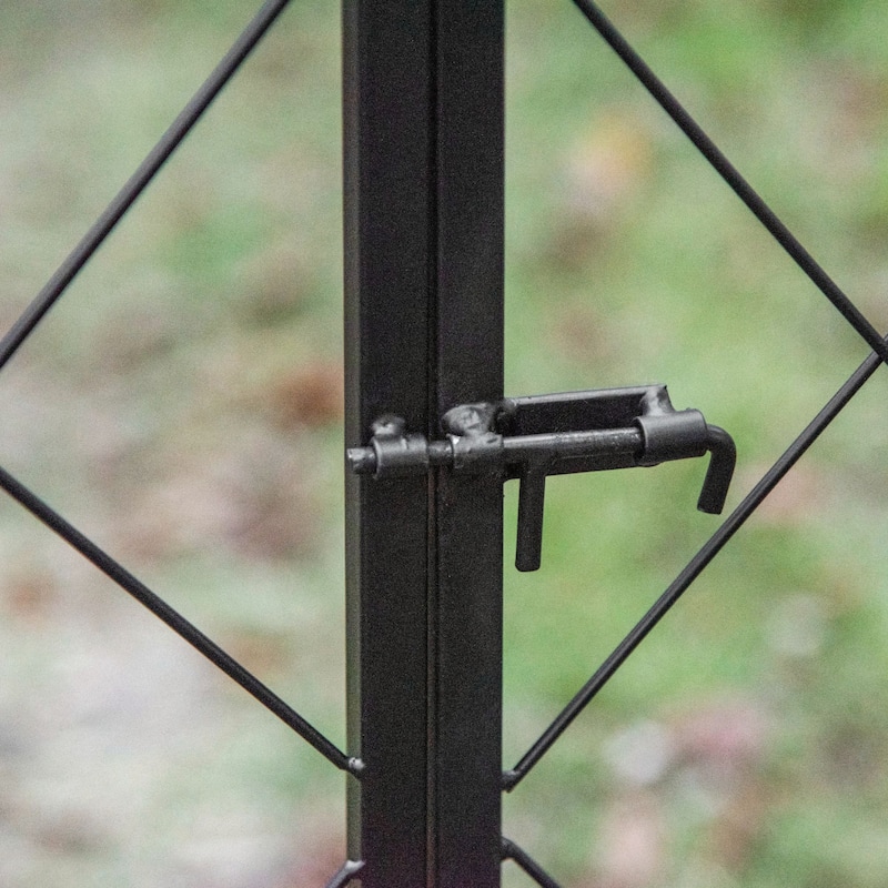 Outsunny 85inch Metal Garden Arch Arbor with Gate