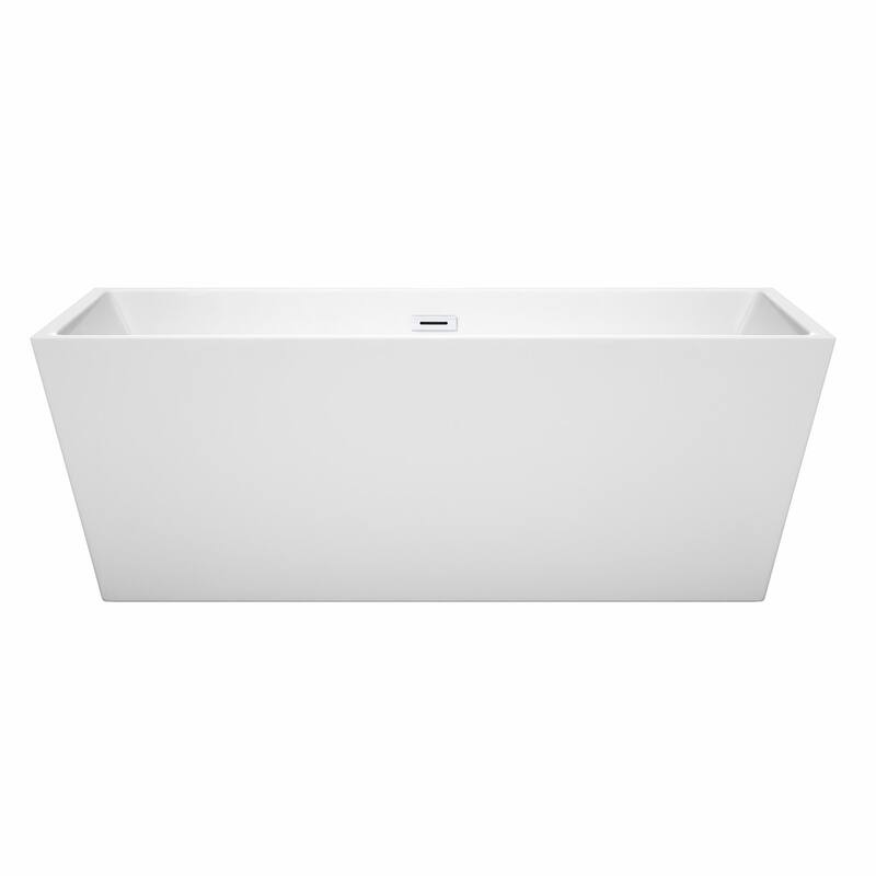Wyndham Collection Sara 67" Free Standing Acrylic Soaking Tub with