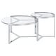 preview thumbnail 17 of 20, Delia 2-Piece Round Glass Top Nesting Coffee Table