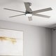 preview thumbnail 1 of 16, Hunter Wi-Fi Gravity Windmill Ceiling Fan w/LED Light Kit and Handheld Remote - Rustic, Transitional - SMART FAN! ENERGY STAR! 60" - Matte Silver