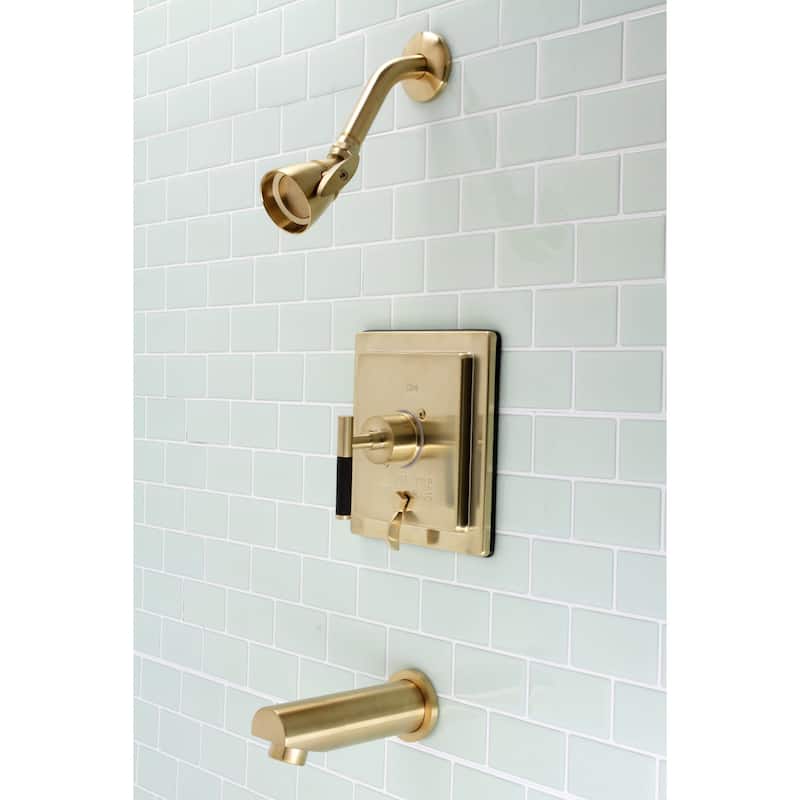 Kingston Brass Kaiser Tub and Shower Trim Package with 1.8 GPM Single