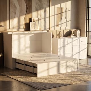 Murphy Cabinet Bed , Free-Standing Foldable Murphy Bed Credenza for Guest Room Dresser
