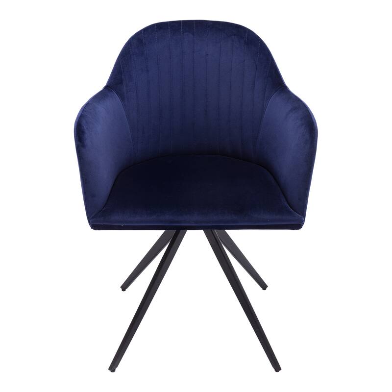 Rowe Swivel Arm Velvet Chair