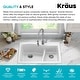 preview thumbnail 21 of 33, KRAUS Quarza Granite 33 inch 60/40 Undermount Drop-in Kitchen Sink