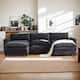 Option Black Chenille-2 Ottoman