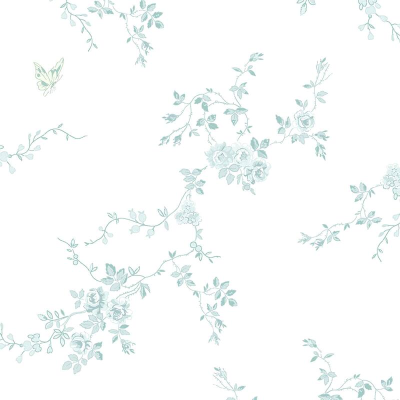 Shabby Chic by Rachel Ashwell Butterflies Blue Wallpaper
