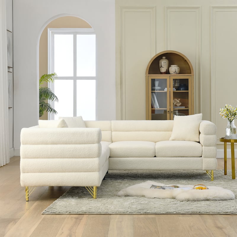81.5" Corner Sofa Covers L-Shaped Sectional Couch 5-Seater Corner Sofas