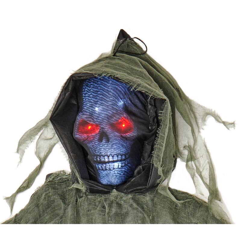 72" Hanging Light Up Reaper w/ Covered Face