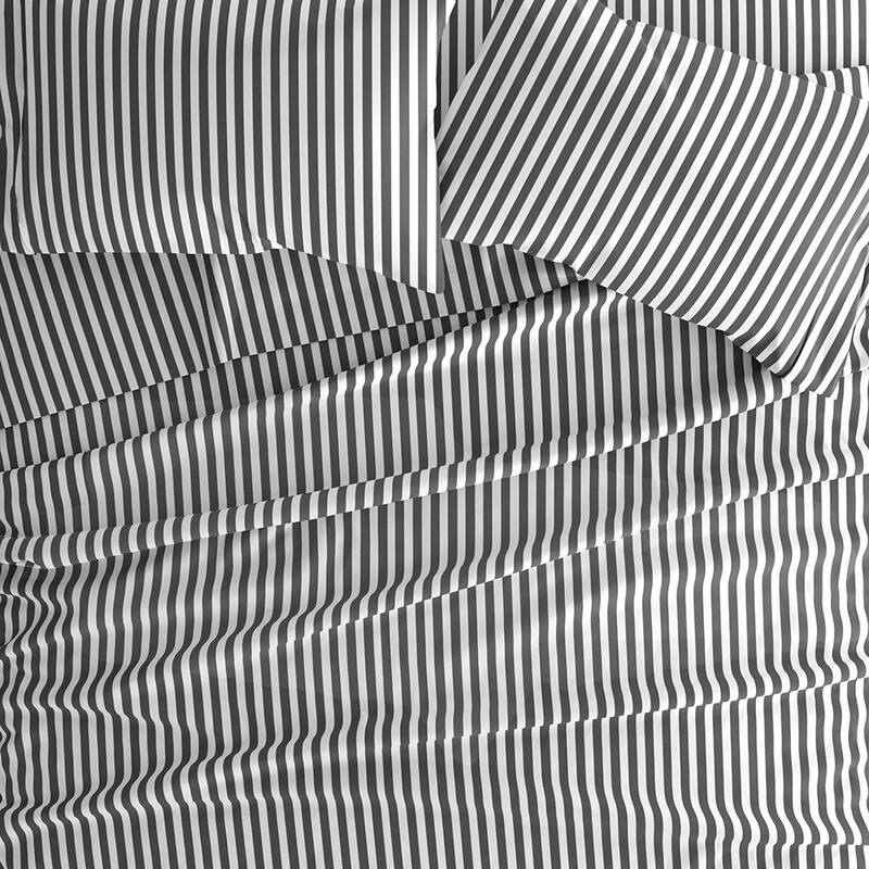 Becky Cameron 4-piece Deep Pocket Ribbon Pattern Bed Sheet Set