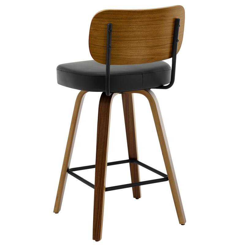 26" Swivel Upholstered Counter Height Bar Stool - 36.4" H x 17.1" W x 20" D