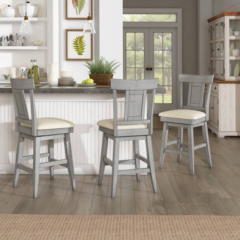 Eleanor Panel Back Wood Swivel Chair by iNSPIRE Q Classic