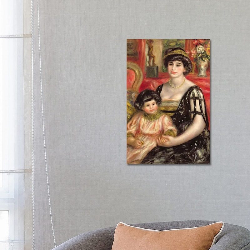 iCanvas "Madame Josse Bernheim-Jeune and her Son Henry, 1910" by Pierre-Auguste Renoir Canvas Print - 26x18x1.5