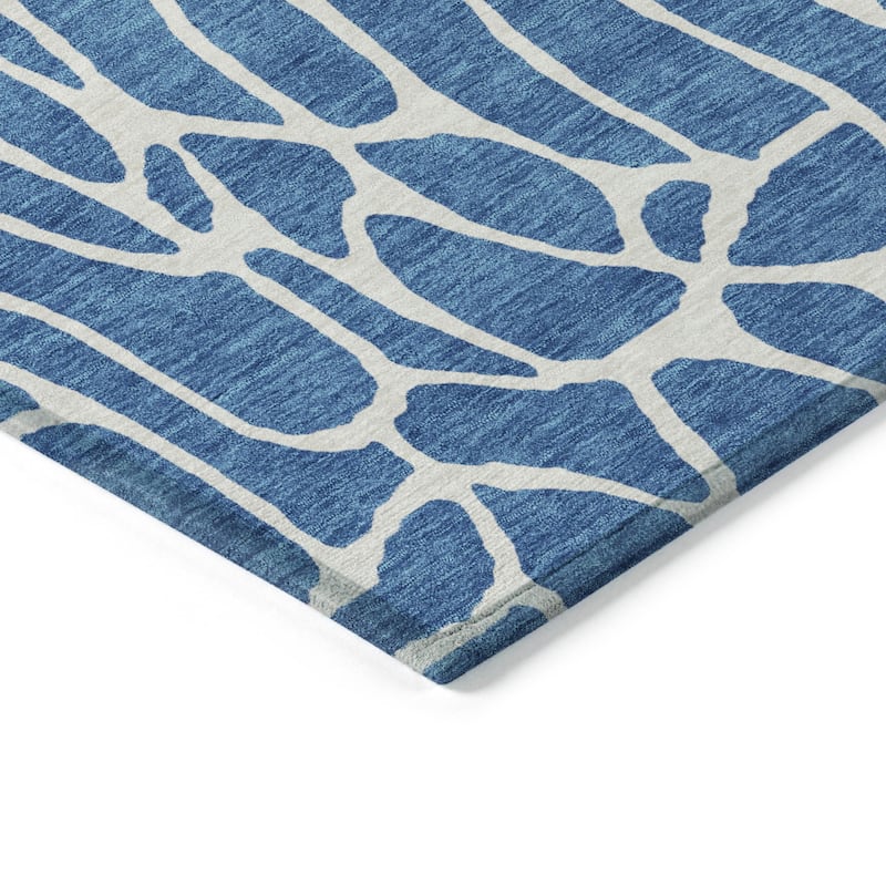 Machine Washable Indoor/ Outdoor Modern Chantille Rug