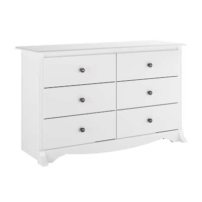 Prepac Monterey 6 Drawer Double Dresser for Bedroom, Wide Chest of Drawers, Traditional Bedroom Furniture