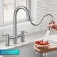 preview thumbnail 8 of 86, KRAUS Oletto Bridge Kitchen Faucet with 2-Function Pull-Down Sprayhead