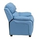 preview thumbnail 40 of 106, Deluxe Padded Contemporary Kids Recliner with Storage Arms