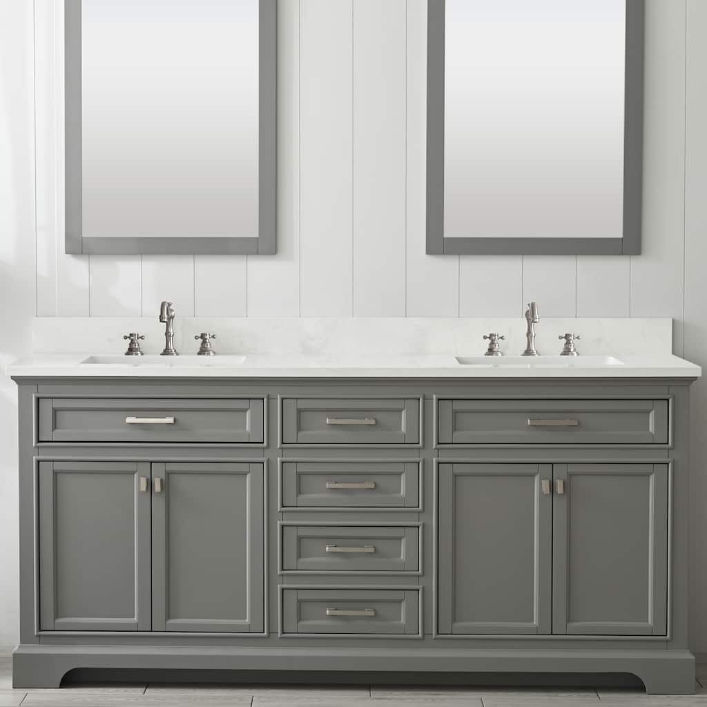 Milano 72" Double Vanity in Grey