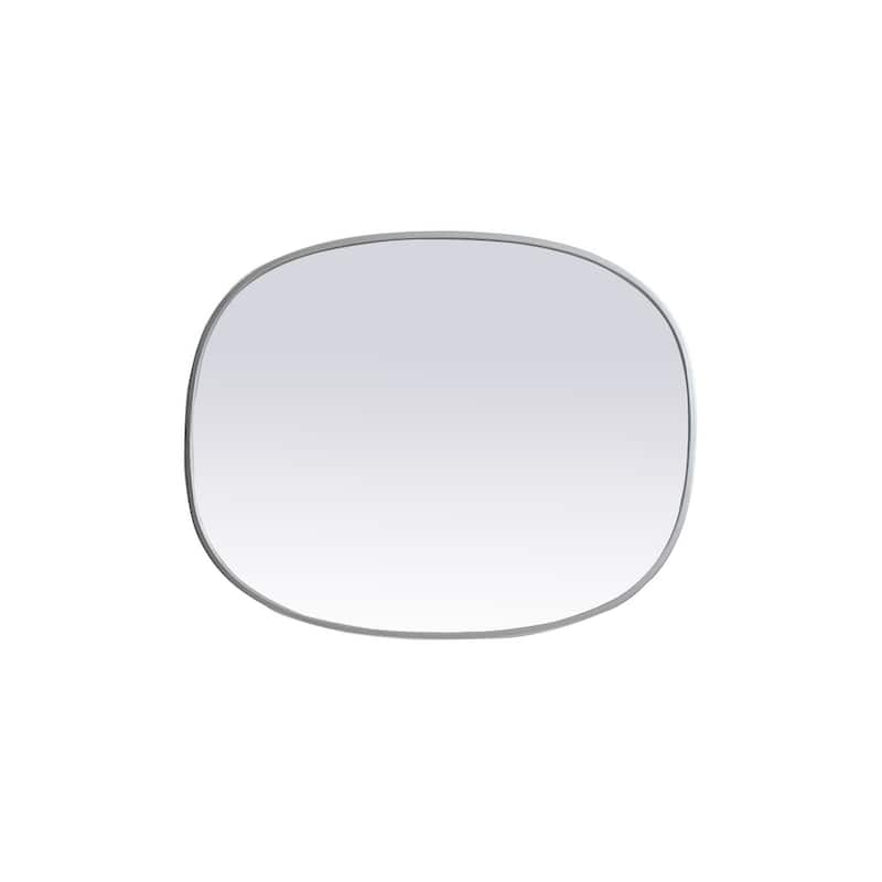 Indigo Home Metal Frame Oval Mirror 24x30 Inch