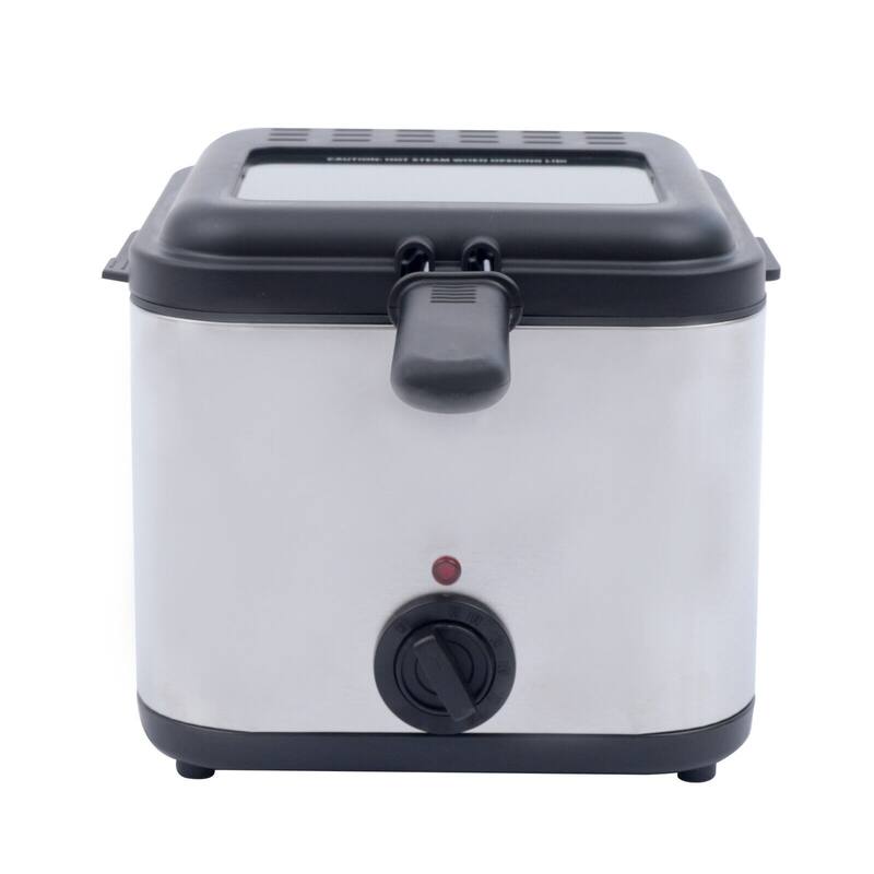 Small Stainless Steel Electric Deep Fryer with Basket 1KW 2.5L On Sale Bed Bath & Beyond
