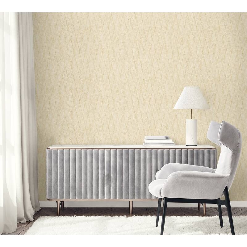 Seabrook Designs Sun Woven Embossed Vinyl Unpasted Wallpaper