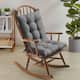 Sweet Home Collection Rocking Chair Cushion Set - Grey