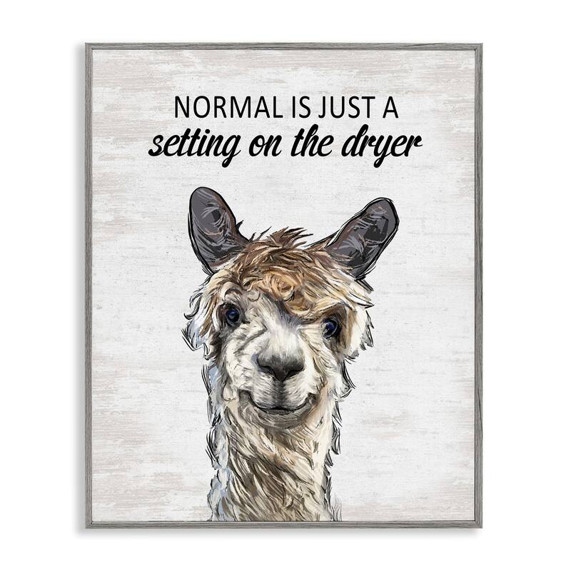 Stupell Normal is Just Dyer Setting Framed Giclee Art Design By Lettered and Lined - 11 x 14 - Grey