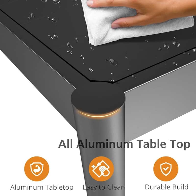 Outdoor Patio Dining Table for Garden, Backyards, Porches, Gardens and Lawn - N/A