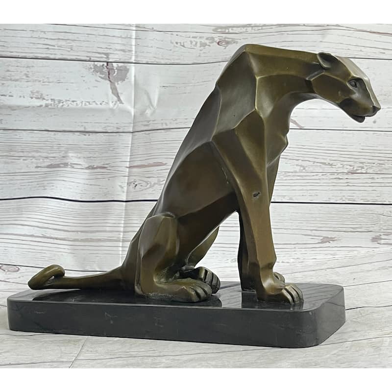 Henry Moore Modern Art Abstract Jaguar Panther Cougar Imitative Lion Bronze Sculpture Sale