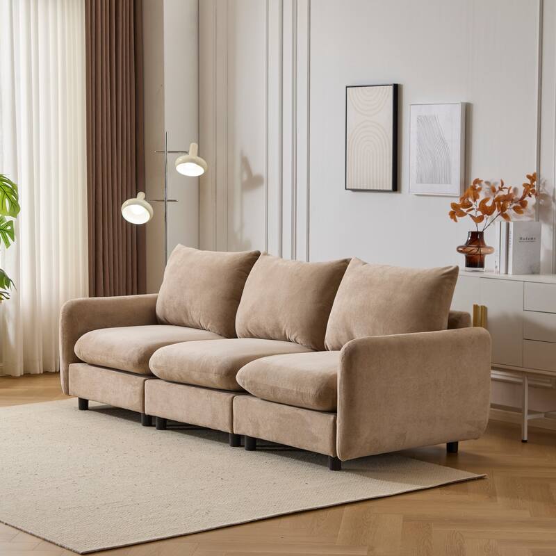 Christopher Knight Home - Evi Modern Modular Upholstery Sectional Sofa - Nomad-3 Pieces