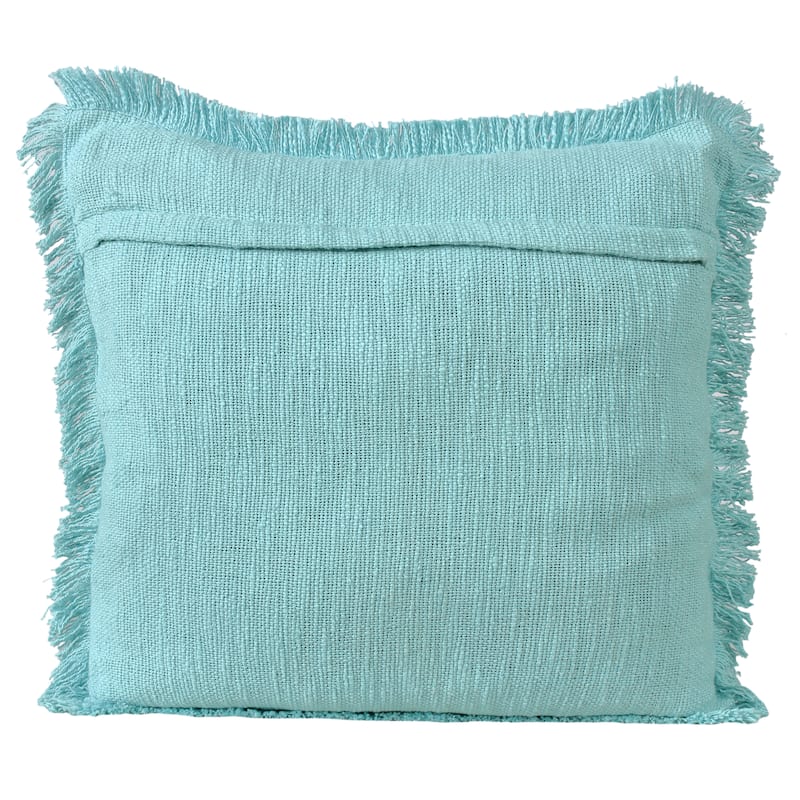 Hidalgo Solid Fringed Throw Pillow by Sevita