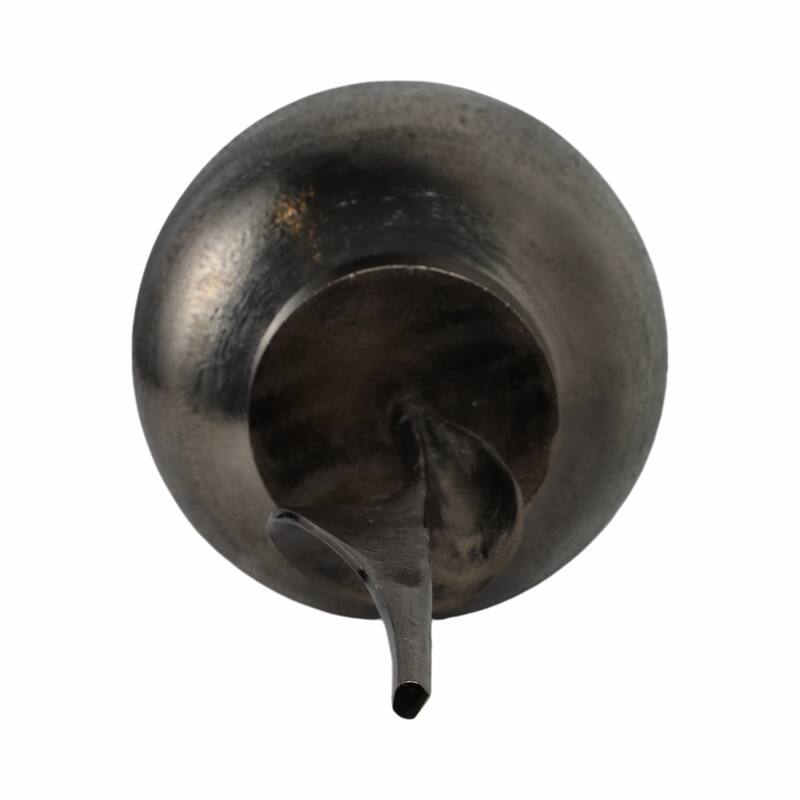 Sophisticated Glass Table Vase with Metal Topper - Gunmetal & Metallic