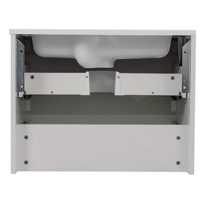 Modern Wall-Mounted Bathroom Vanity with Washbasin | Comfort Collection mirror Omega R-line 40" included