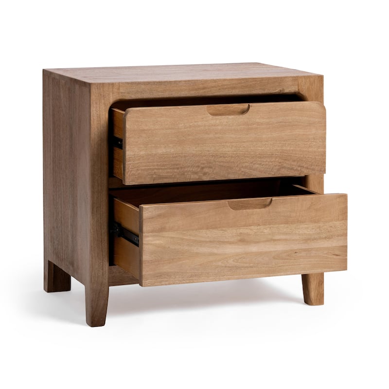 Classic Home Laguna 2-Drawer Mango Wood Nightstand