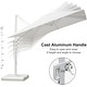 preview thumbnail 4 of 22, PURPLE LEAF 9 ft White Cantilever Patio Umbrella with 360 Degree Rotation