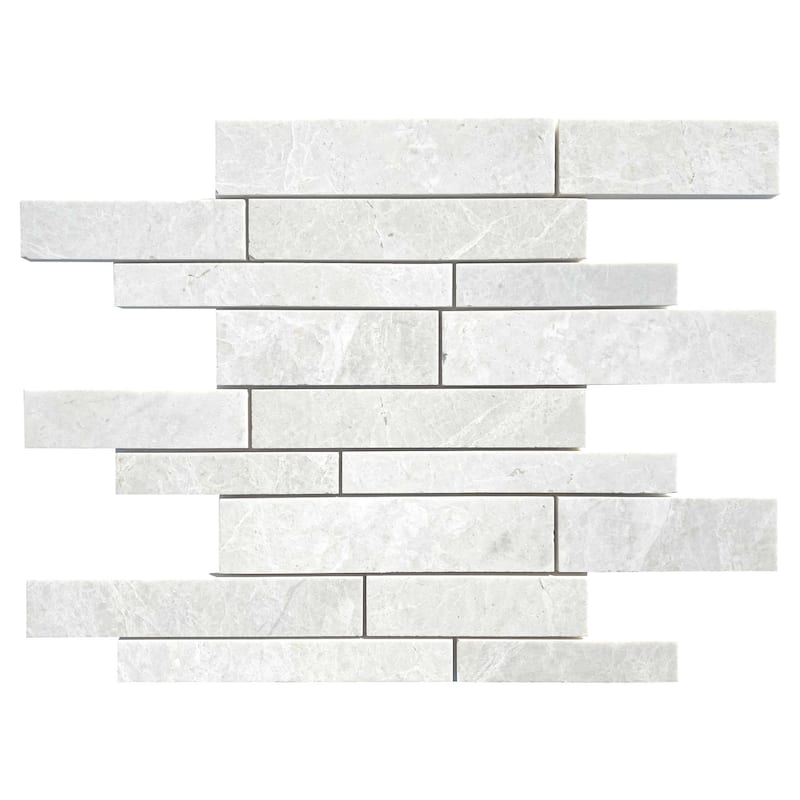 Creamy Marble Atrium Honed Mosaic Tile - Sample - White