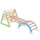 preview thumbnail 6 of 6, Wooden Climbing Triangle Toys - Indoor Arc Climber Jungle with Ramp and Arch Toy Rocker, Reversible Multifunction Playset