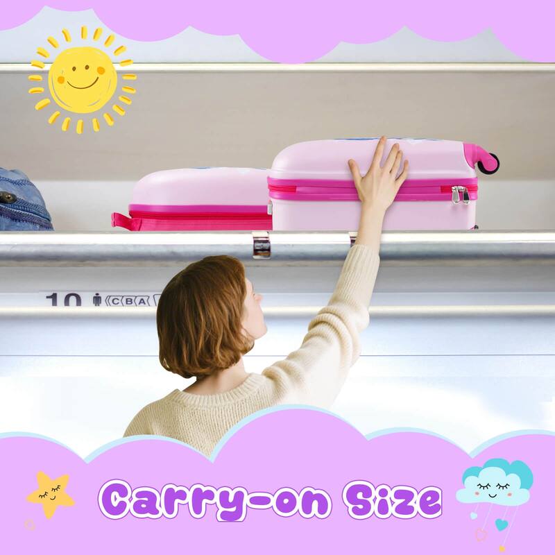 Costway 2PC Kids Carry On Luggage Set 12" Backpack and 16" Rolling - See Details