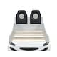 preview thumbnail 5 of 24, Wooden Twin Size Race Car Bed with Upholstered Backrest and LED Light, Kids Car-Shaped Platform Bed with Slats Support
