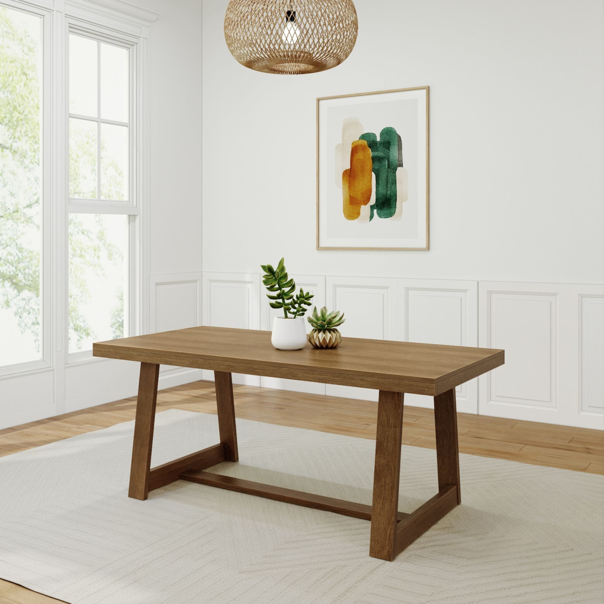 Amistad 60" Wood Dining Table