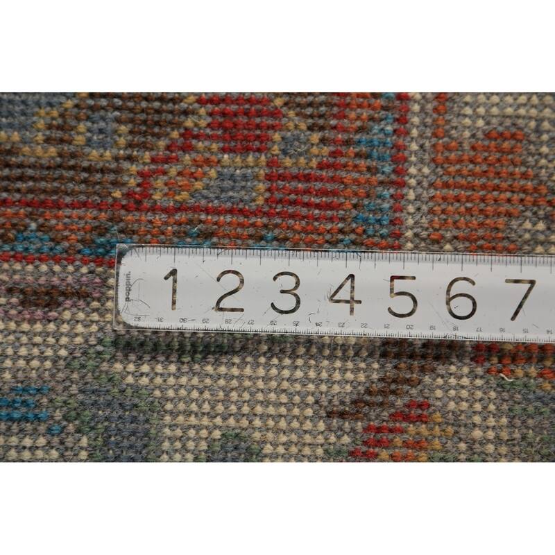 Blue Oushak Oriental Rug Transitional Handmade Wool Carpet - 4'1"x 5'11"