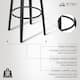 Daxton Mid-Century Swivel Bar Stool, Upholstered Counter Height Chair with Bentwood Legs