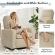 preview thumbnail 17 of 40, Swivel Manual Recliner Chair Teddy Fabric Nursery Glider Rocking Recliner Set of 2