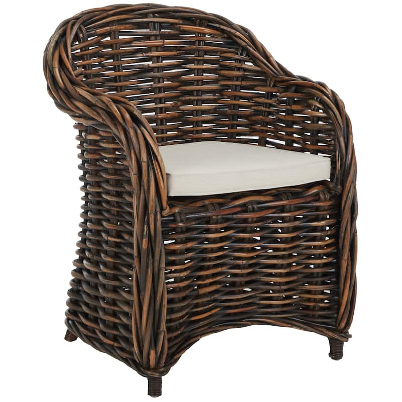 SAFAVIEH Styliani Natural Rattan Club Chair - 27.5" x 27.5" x 35.5" - 28Wx28Dx36H