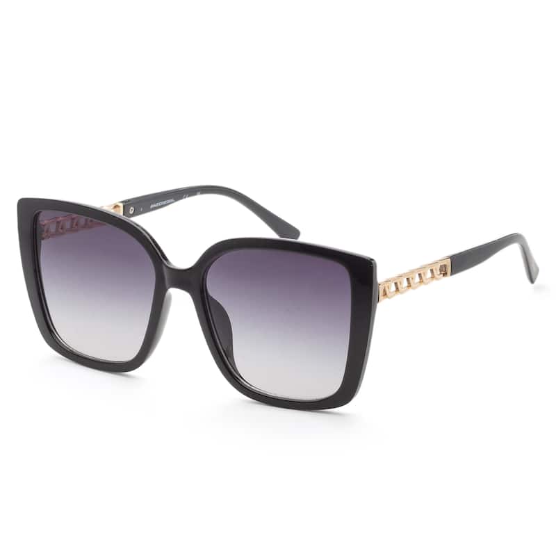 Skechers Women's 58mm Shiny Black Sunglasses